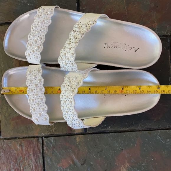 A Giannetti  Cork Wedge Sandal 2.5" Heel White Size 8/8.5 - Picture 9 of 9